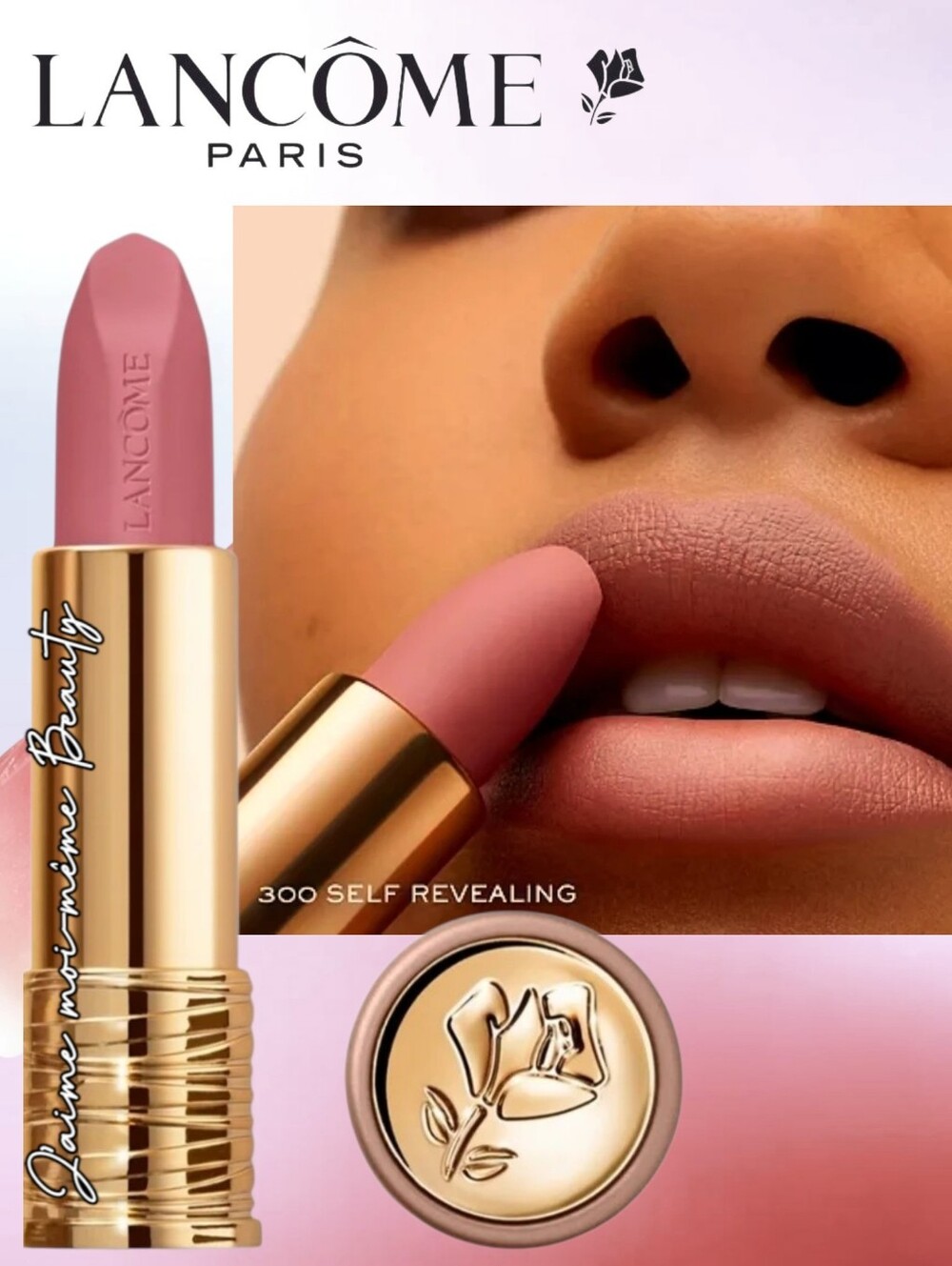 Lancome Soft Matte Lipstick in Self Revealing - Cool Tone Pinky Nude - NEW